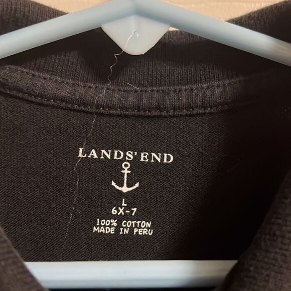 Lands End navy blue boys size 6x-7 polo. - Picture 3 of 3